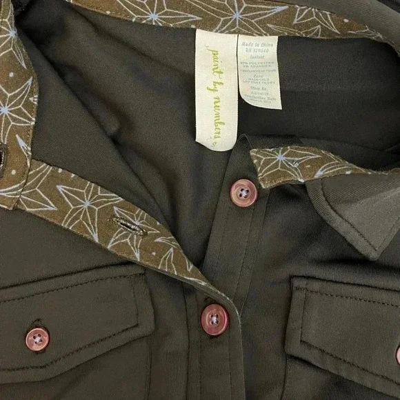 Matilda Jane Paint By Numbers Ink Blot Dress Small Long Sleeve Hemmed 35” Length - Picture 6 of 8